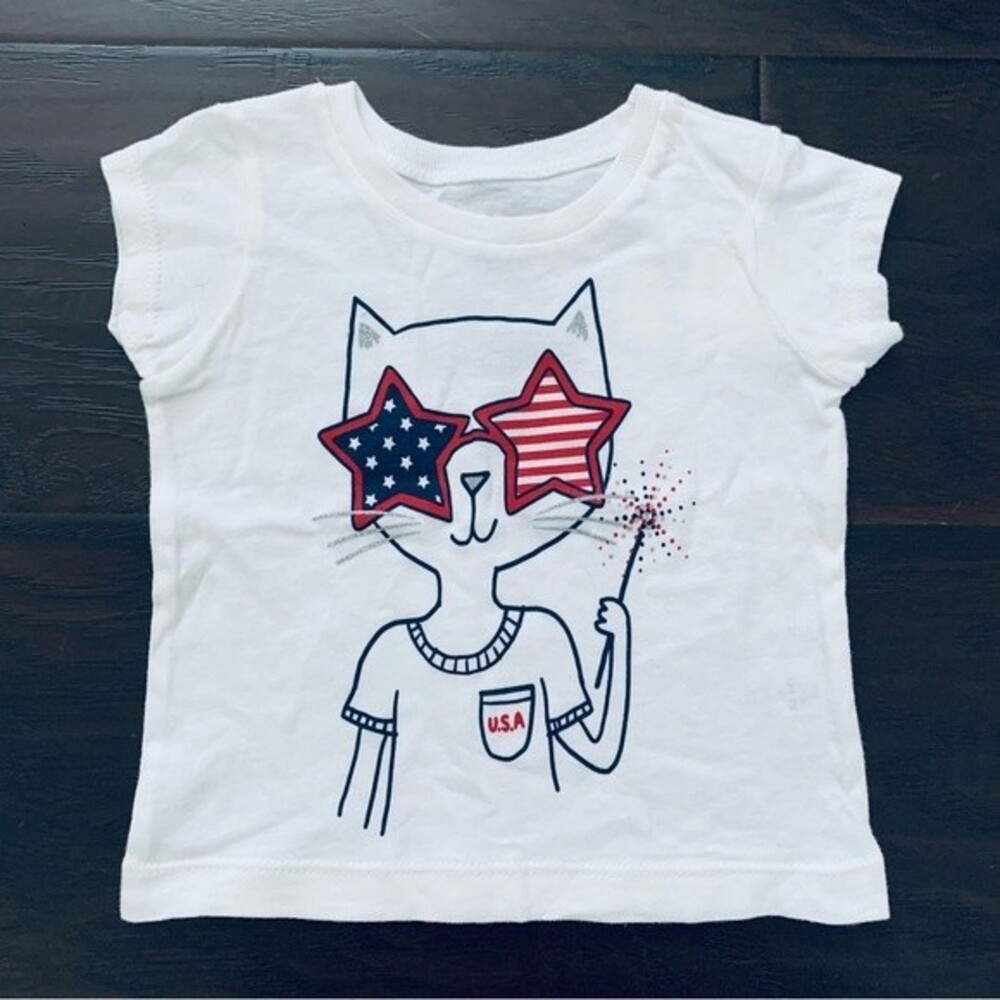 Carter's Hello Kitty 4th of July USA Sparkly Tee (July 4th T-Shirt) | Size: 3m.